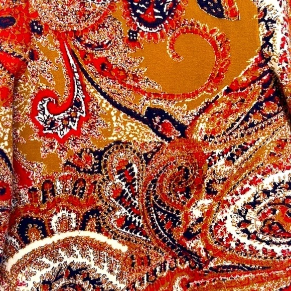 Moth by Anthropologie- Intarsia Paisley Colorful Print 1 Button Sweater Jacket S - Picture 12 of 12